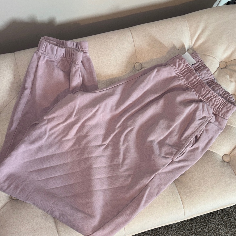 Gymshark Light Mauve Ribbed Waistband Joggers